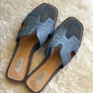 Steven By Steve Madden Blue Denim Sandals